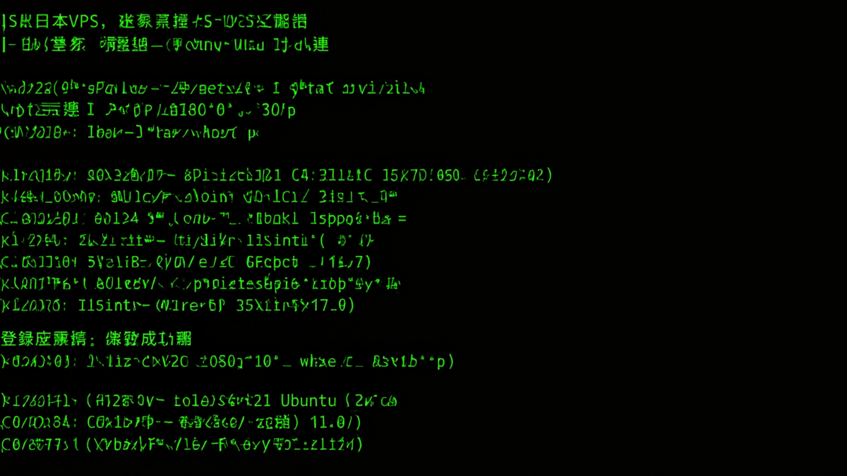 SSH連接日本VPS終端畫面